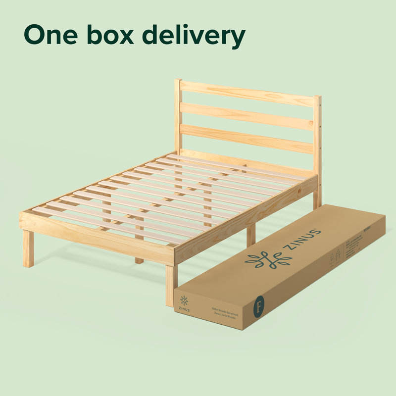 Zinus Robin 35 inch Wood Platform Bed Frame with Headboard & Reviews